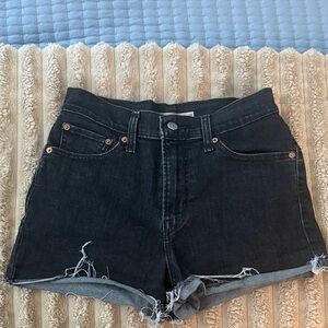 Levi's Black Denim Cutoff Shorts
